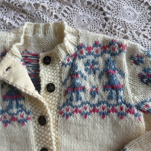 Vintage Toddler Knit Cardigan Cowichan - Picture 2 of 3